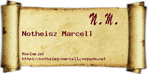 Notheisz Marcell névjegykártya
